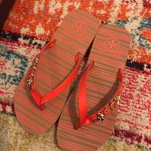 Brand New Tory Burch flip flops